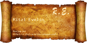 Ritzl Evelin névjegykártya